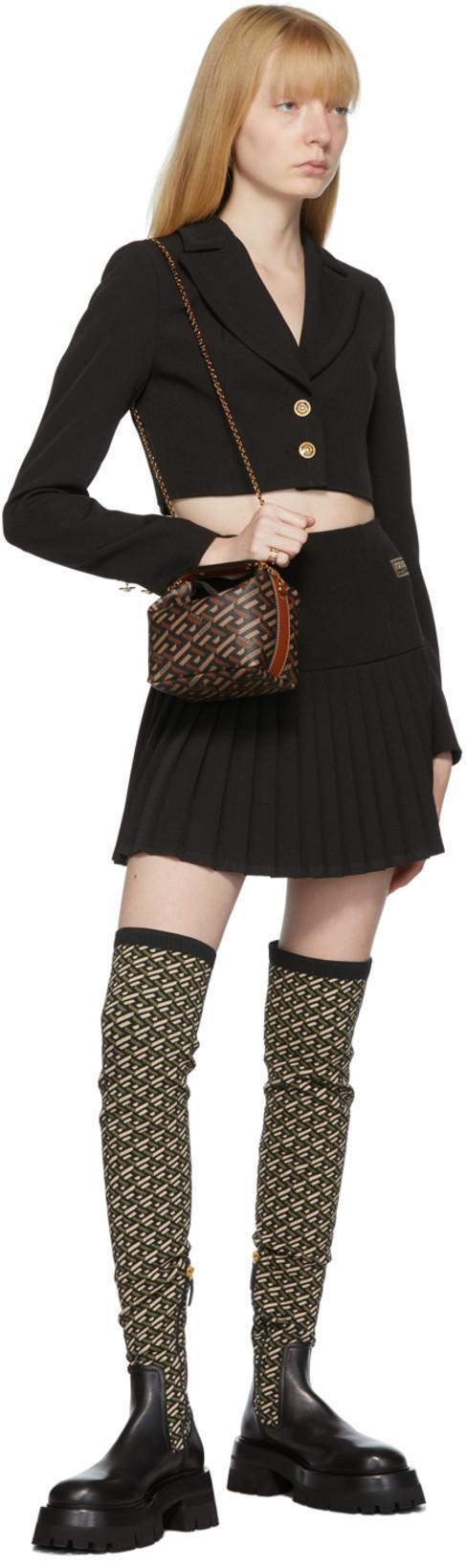 VERSACE Gold Tone Greca Ring In  Gold