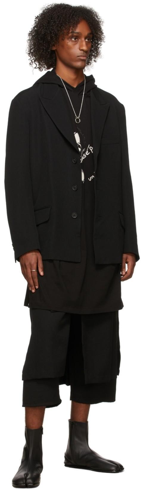 MAISON MARGIELA Black Tabi Leather Ankle Boots In Green