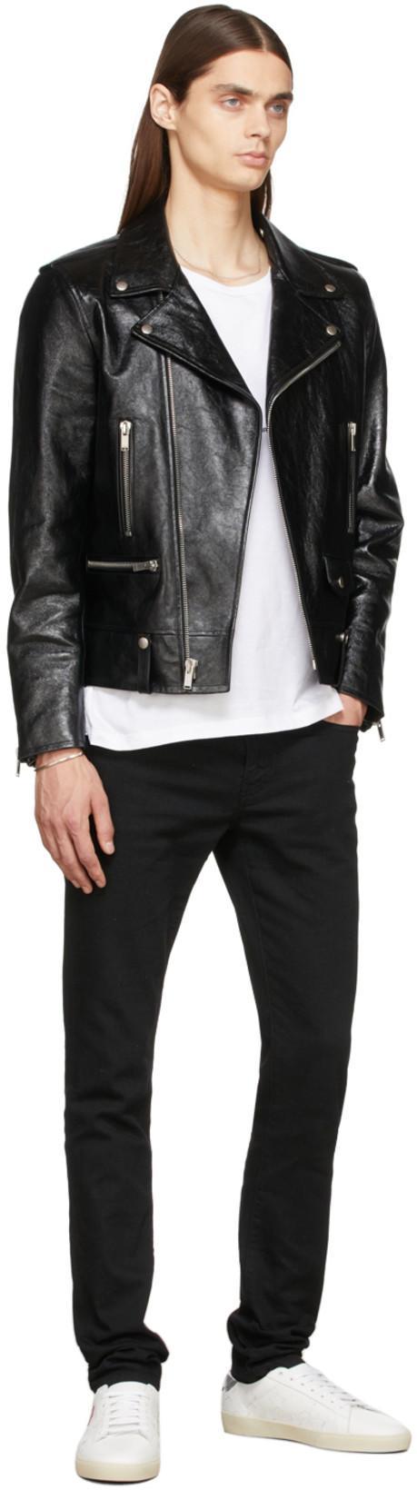 SAINT LAURENT Logo-print Crew-neck T-shirt In White