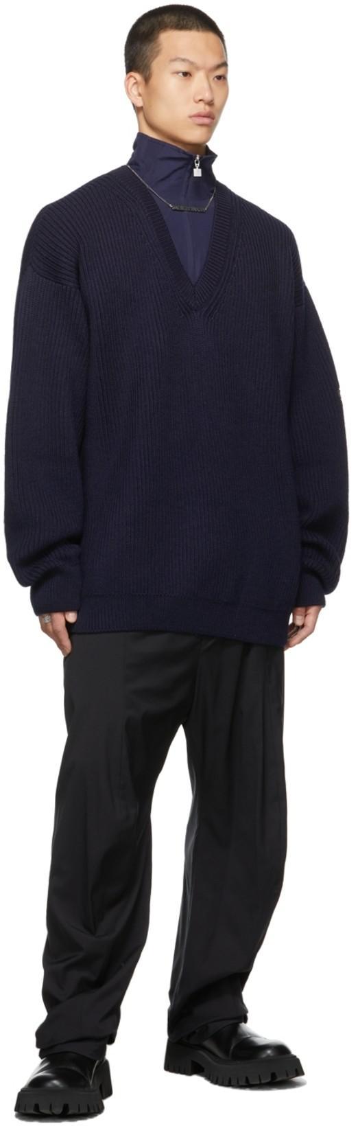 BALENCIAGA Black Nylon Tailored Trousers