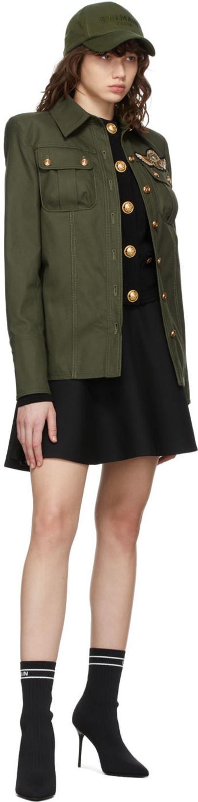 BALMAIN Black Cropped Cardigan