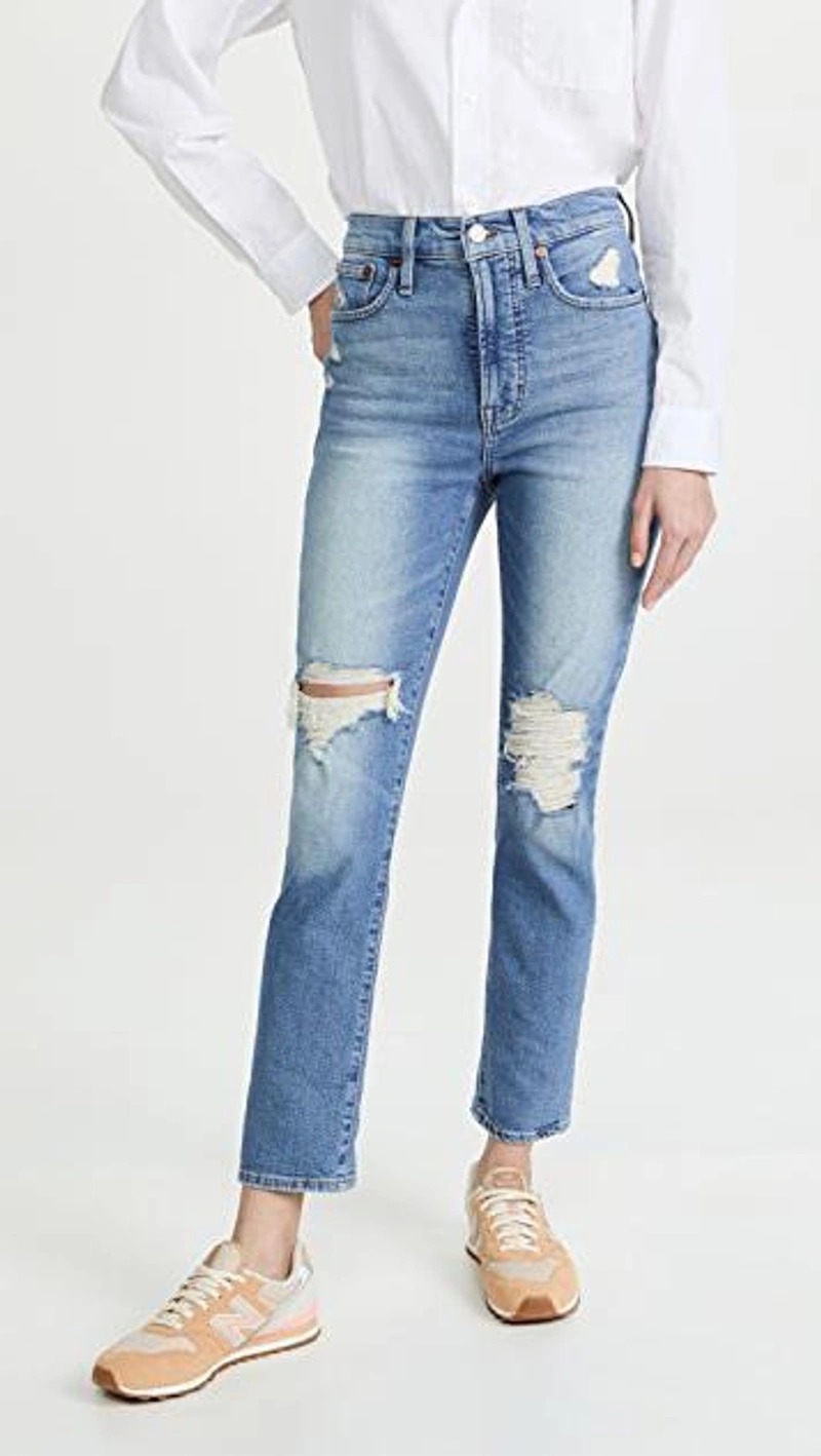 shopbop.com's Posts | 搭配: Madewell The Perfect Vintage Jean In Denman Wash；Frank & Eileen Eileen Woven Button Up Shirt In White；Alexa Leigh Everyday Hoops In Yellow Gold