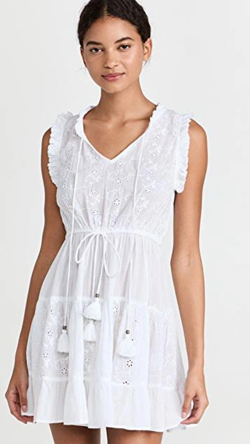 shopbop.com's Posts | 搭配: Playa Lucila Tiered Mini Dress In White；Caterina Bertini Natural Straw Tote；Beek Finch 凉鞋 In Brown