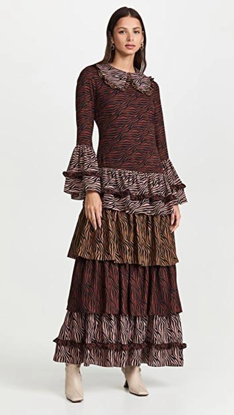 shopbop.com's Posts | Wearing: Manu Atelier Duck Boots Light Grey 41; Autumn Adeigbo Alaia Dress In Mauve Multi