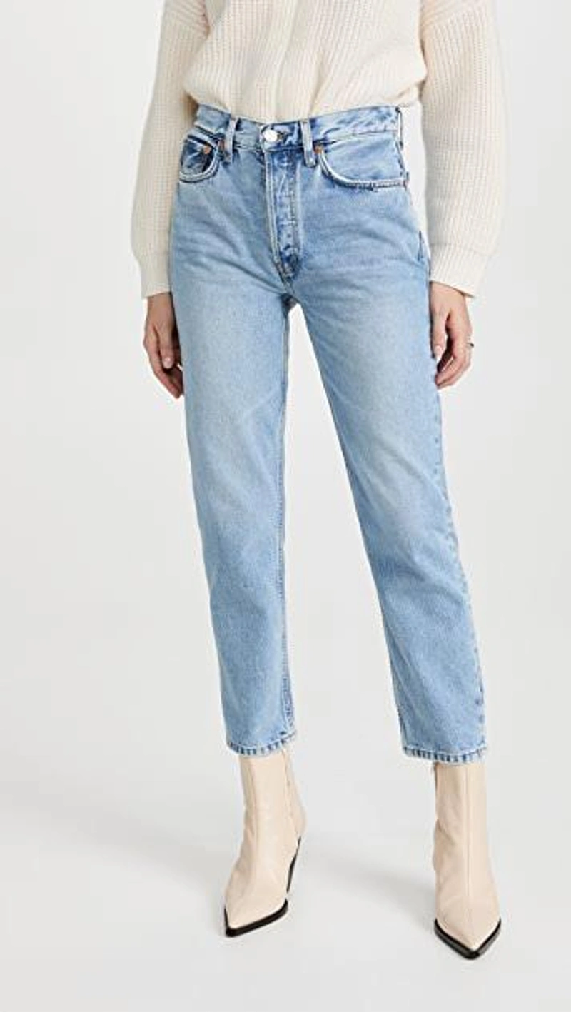 shopbop.com's Posts | 搭配: Re/done 70s Stove Pipe Straight-leg High-rise Jeans In Mid 90s；Lisa Yang Mella；Shashi Vera Ring In White Gold