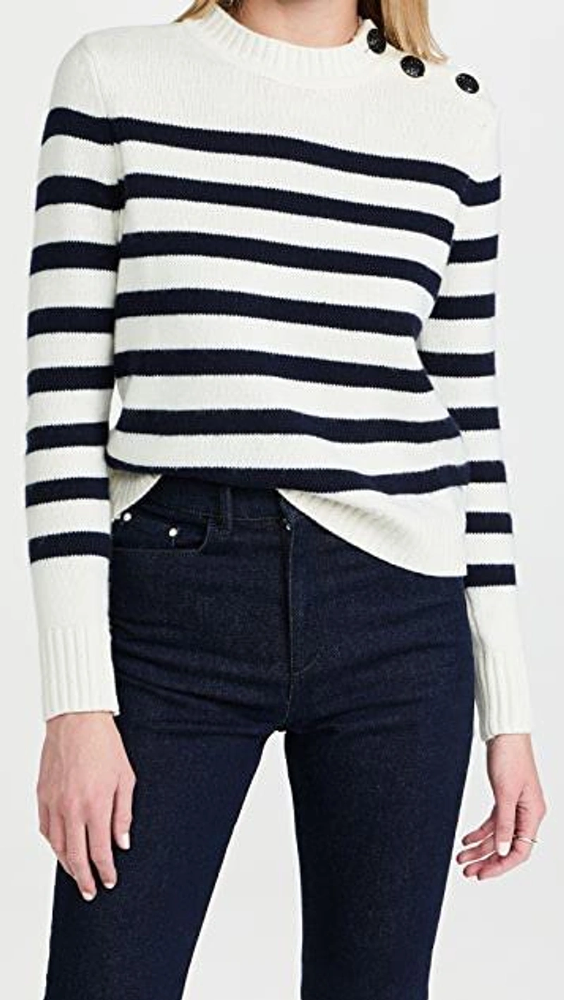 shopbop.com's Posts | 搭配: Ba&sh Sean Sweater In Blue；Wandler Carnation Cropped Slim-leg Jeans In Type 01 Rinse；Shashi Remix Ring Set