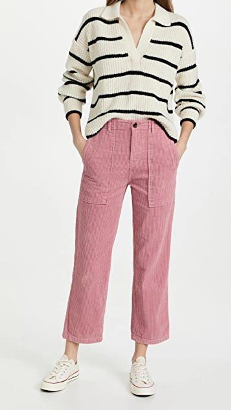 shopbop.com's Posts | 搭配: Alex Mill Neil Corduroy Pants In Dirty Rose；Eleven Six Tatum Stripe Alpaca Sweater Ivory With Black Stripe In Ivory,black Stripe；Converse All Star '70s Oxford Sneakers In Parchment