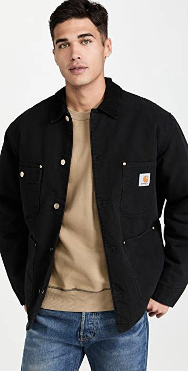 shopbop.com's Posts | 搭配: Carhartt Work In Progress 黑色 Michigan 灯芯绒夹克 In Black；De Bonne Facture Flannel Shirt；Lemaire Twisted Pants