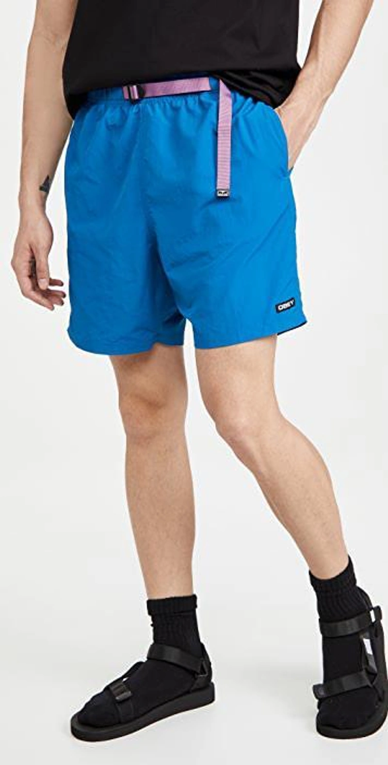shopbop.com's Posts | 搭配: Obey Ideals Easy Relaxed Fit Trek Shorts In Blue Beat；Greats Royale Sneaker In White
