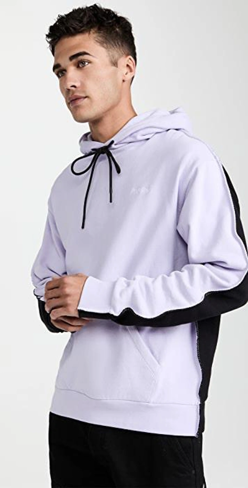 shopbop.com's Posts | Wearing: Marni Sweatshirt In Light Lila/black; Reebok White Classic Low Top Leather Sneakers