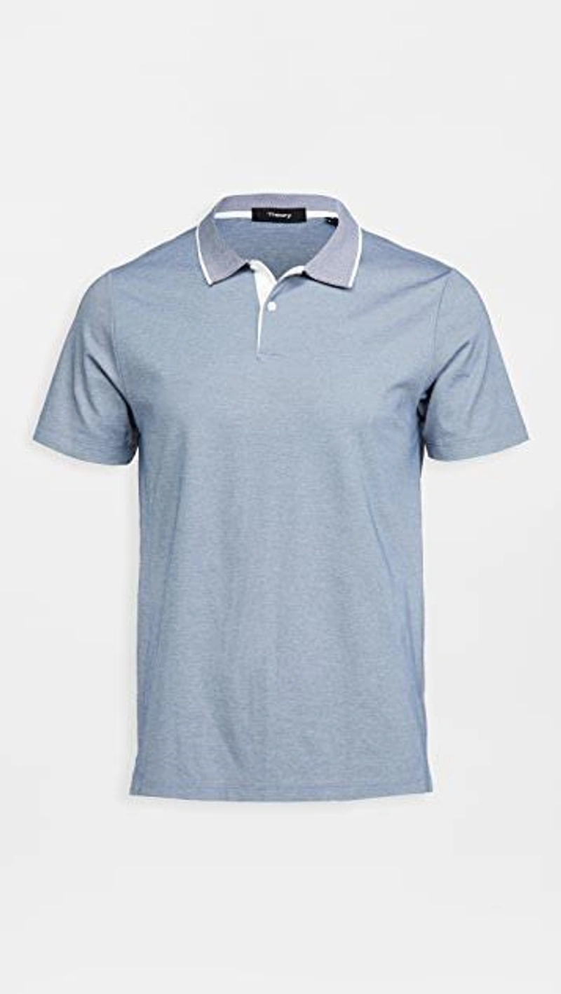 shopbop.com's Posts | 搭配: Theory Standard Tipped Regular Fit Polo Shirt In Air Force/lagos