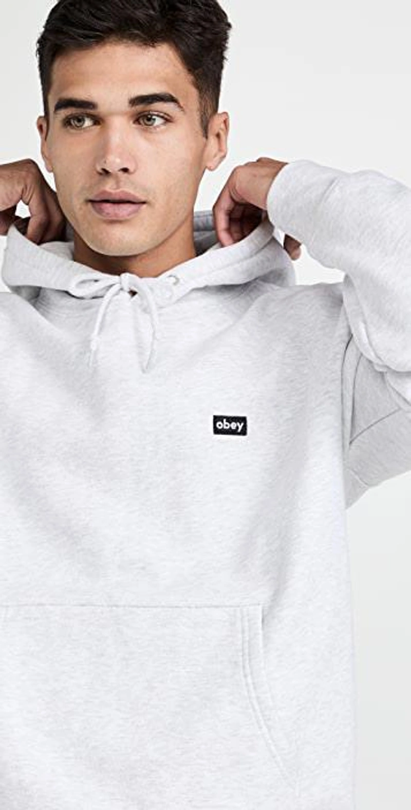 shopbop.com's Posts | 搭配: Obey Mini Box Logo Hoodie - Ash；Calvin Klein Underwear Short Sleeve Crew Neck 2pk In White；New Balance 574 Sneakers In Neutral Multi