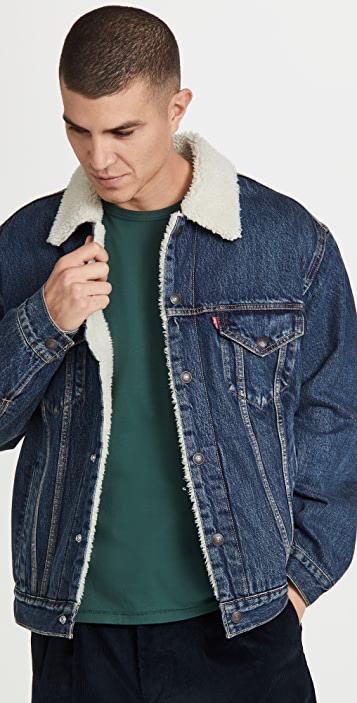 LEVI'S Sherpa Trucker Jacket Blue