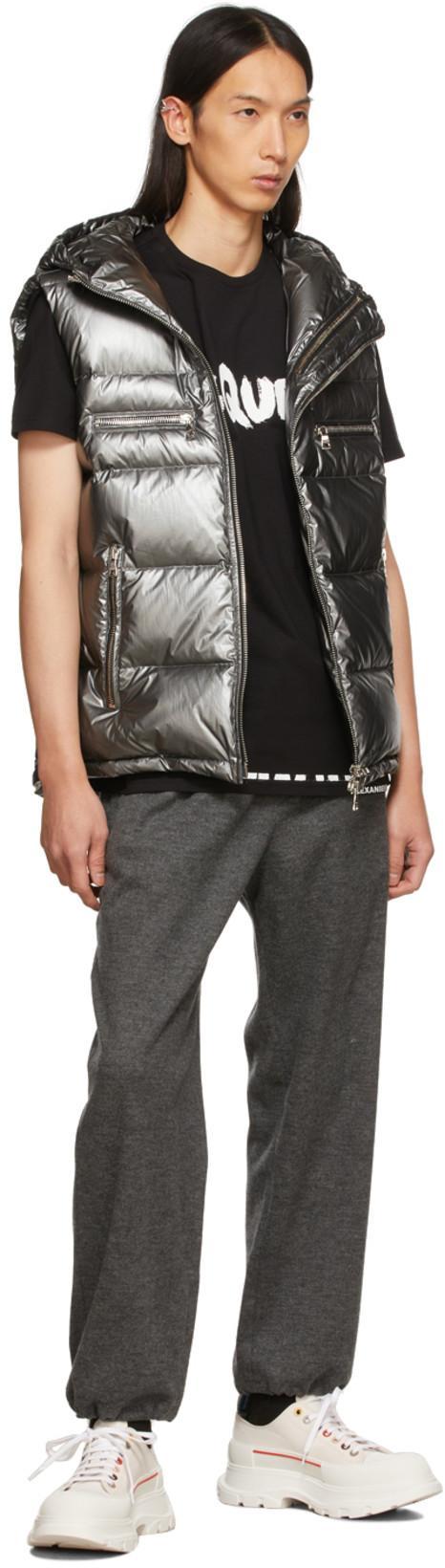 ALEXANDER MCQUEEN Black Cotton Logo Print T-shirt