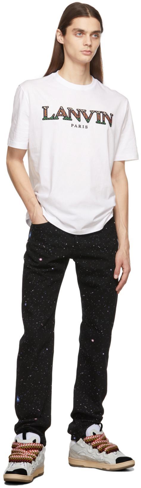 LANVIN Leather Sneakers With Unique Lacing System In Multi