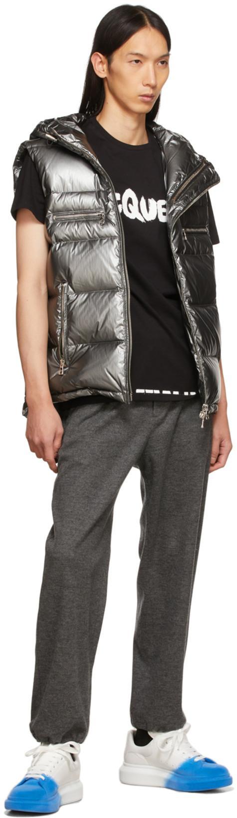 ALEXANDER MCQUEEN Black Cotton Logo Print T-shirt