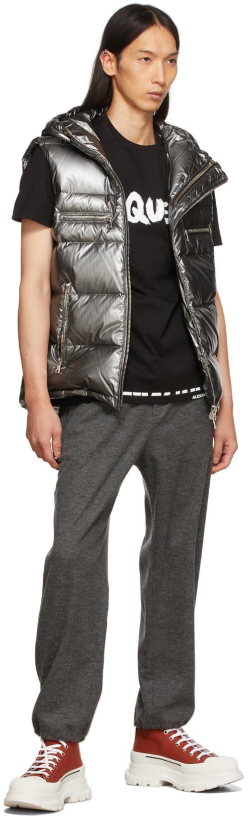 ALEXANDER MCQUEEN Black Cotton Logo Print T-shirt