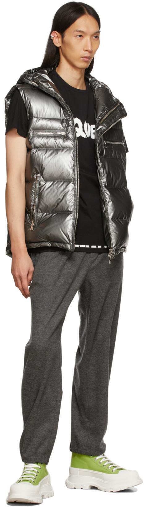 ALEXANDER MCQUEEN Black Cotton Logo Print T-shirt