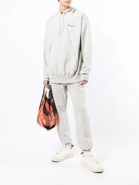READYMADE Embroidered Logo Long-sleeve Hoodie In Grey