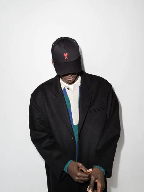 AMI ALEXANDRE MATTIUSSI Ami Paris Black Baseball Cap With Logo