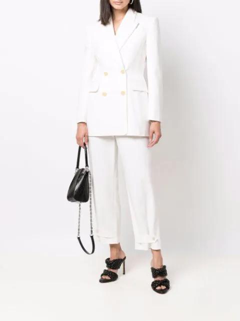 ALEXANDER MCQUEEN Double-breasted Jacket In White