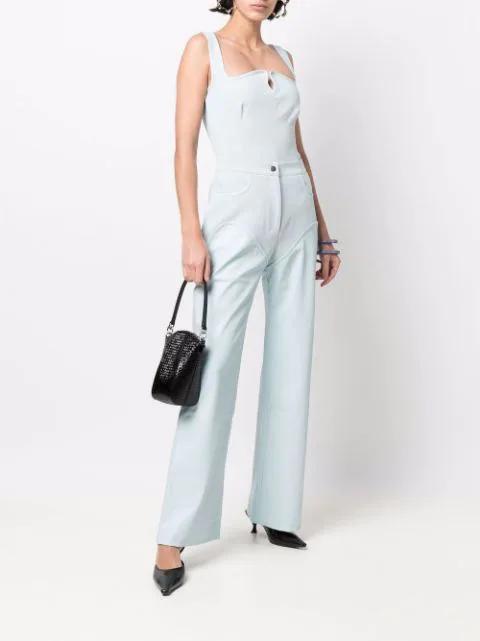 BOTTEGA VENETA Leather Cuff Bracelet In Purple