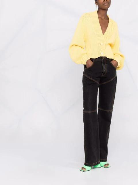 ATTICO Devon Patent Leather Sandals In Green