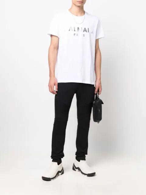 BALMAIN Black Cotton Jogging Pants