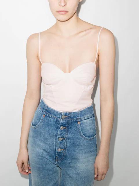 MM6 MAISON MARGIELA Mm6 By Maison Margiela Straight Leg Cropped Jeans In Blue