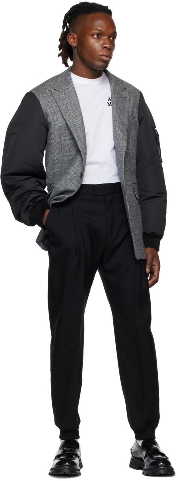 ALEXANDER MCQUEEN Black Wool Trousers