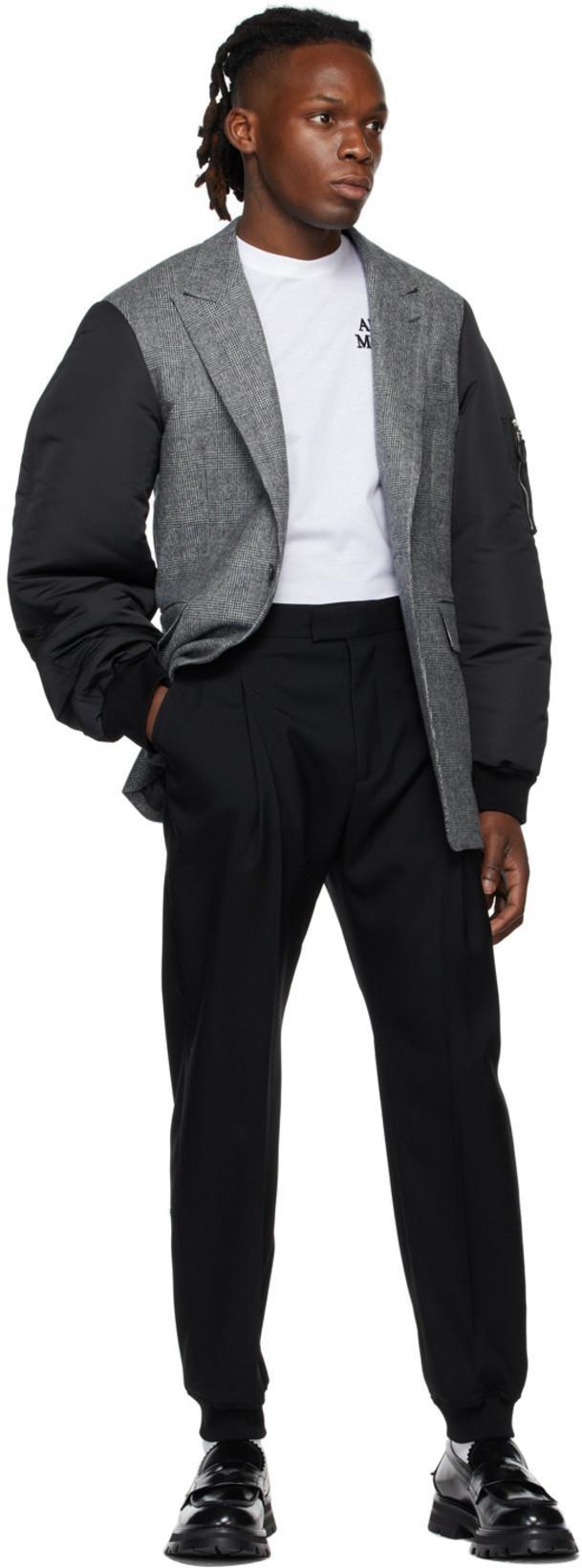 ALEXANDER MCQUEEN Black Wool Trousers