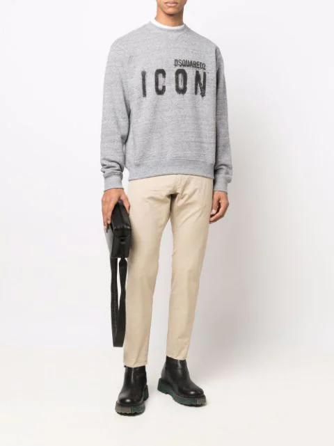 DSQUARED2 Beige Medium Waist Trousers In Multicolor