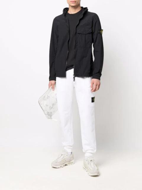 STONE ISLAND Sage Green Cotton Jersey T-shirts In Black