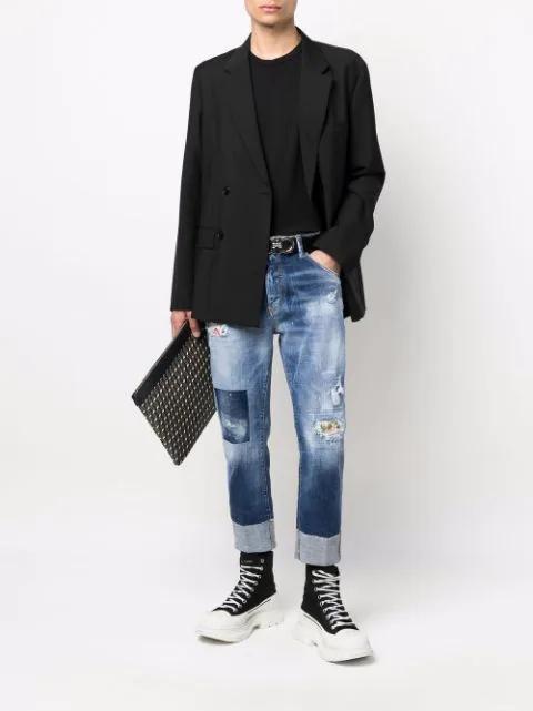 ALEXANDER MCQUEEN Tread Slick Lace-up Ankle Boots In Black