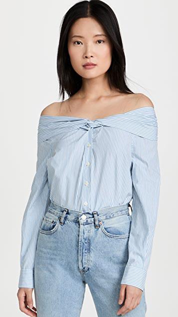 AGOLDE Blue Jeans With Wide Leg And Logo Patch On The Rear In Multicolor