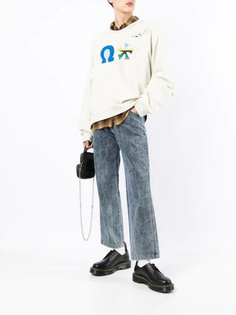 LIBERAL YOUTH MINISTRY Distressed-effect Sweatshirt In Braun