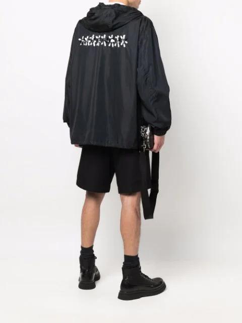 GIVENCHY Black Windbreaker In 4g Jacquard Nylon