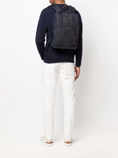 PIQUADRO Brief Panelled Backpack In Blue