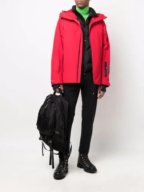 GUCCI Ribbed Black Beanie With Striking Greenaccent