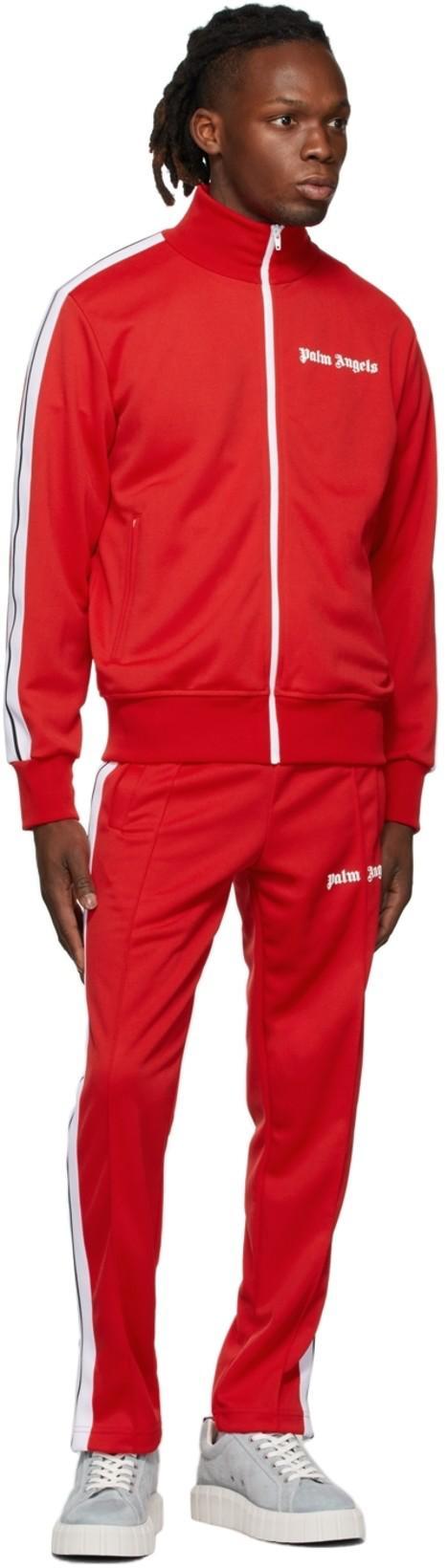 PALM ANGELS Side Stripe Track Pants In Red