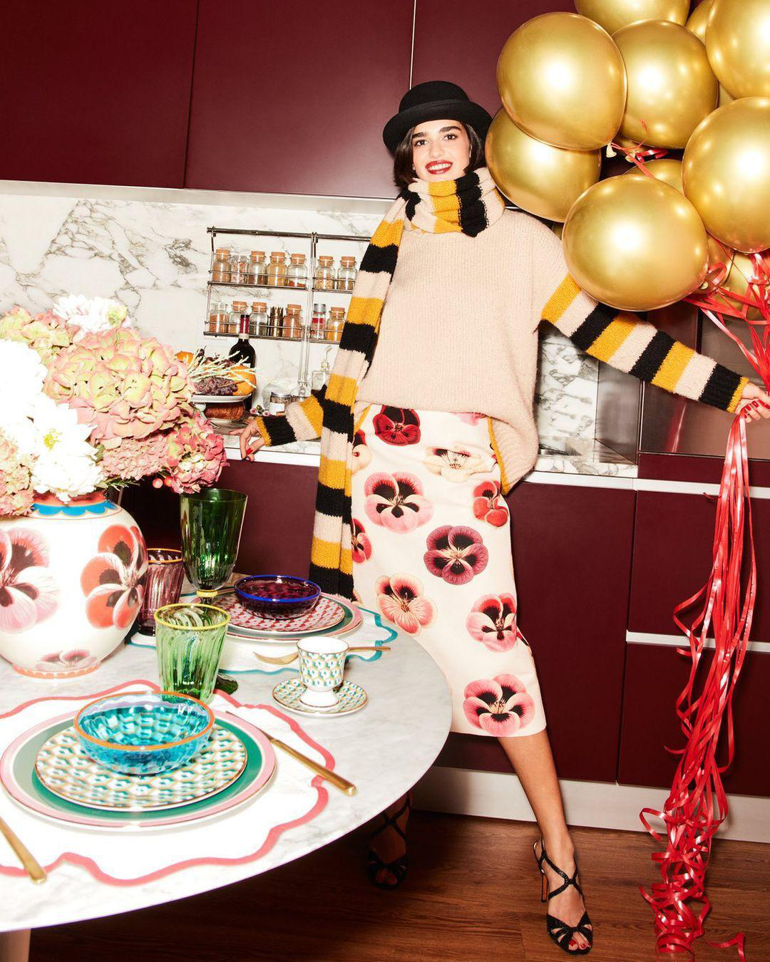 LA DOUBLEJ Rainbow Glasses Set Of 2 In Green