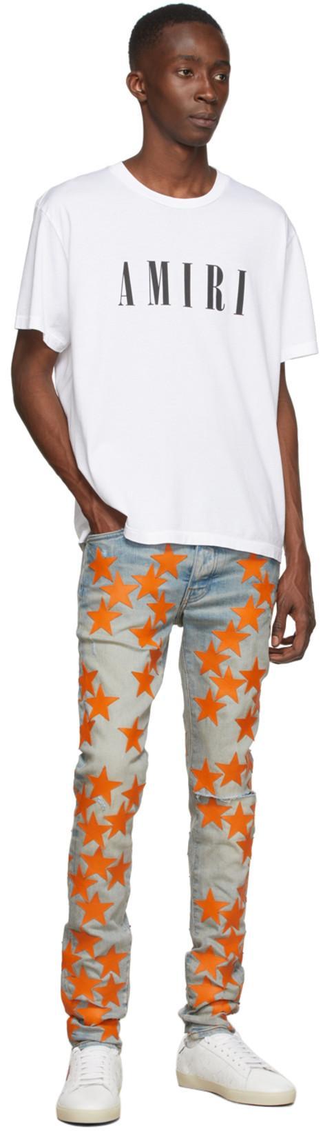 AMIRI White Logo Print T-shirt