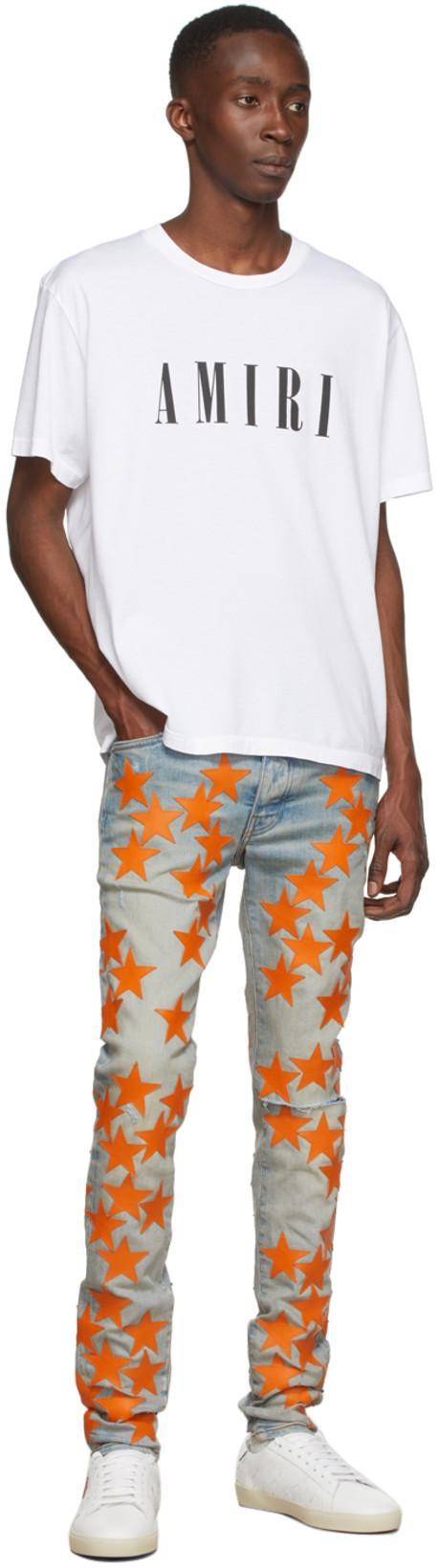 AMIRI White Logo Print T-shirt