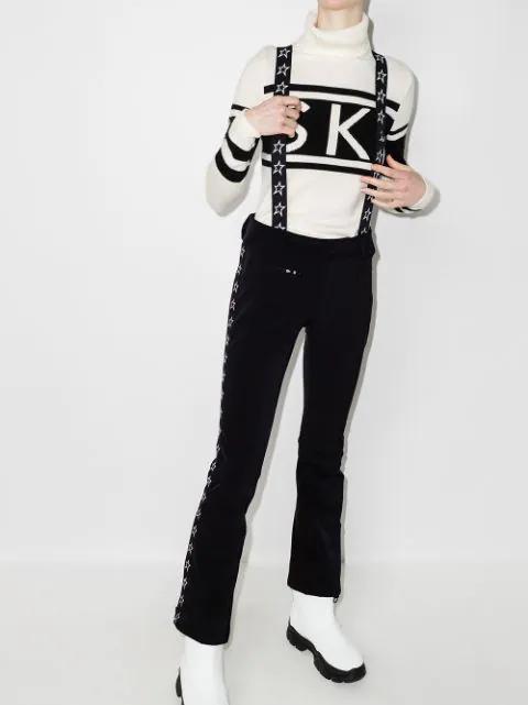 PERFECT MOMENT Schild Ski-intarsia Roll-neck Merino Sweater In White