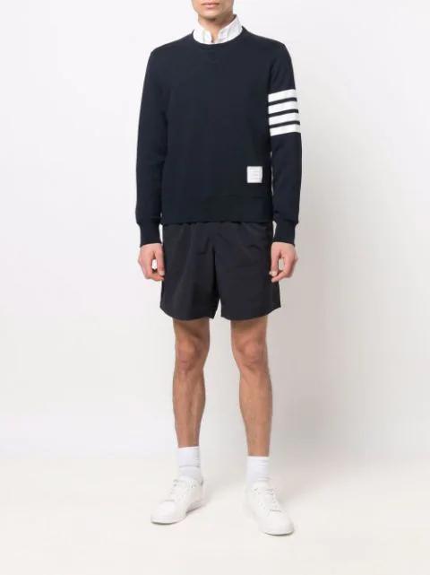 THOM BROWNE Classic Crewneck In Blue