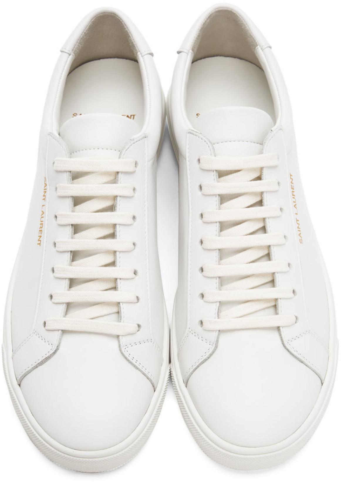 SAINT LAURENT Cotton T-shirt In Reverse Design In White