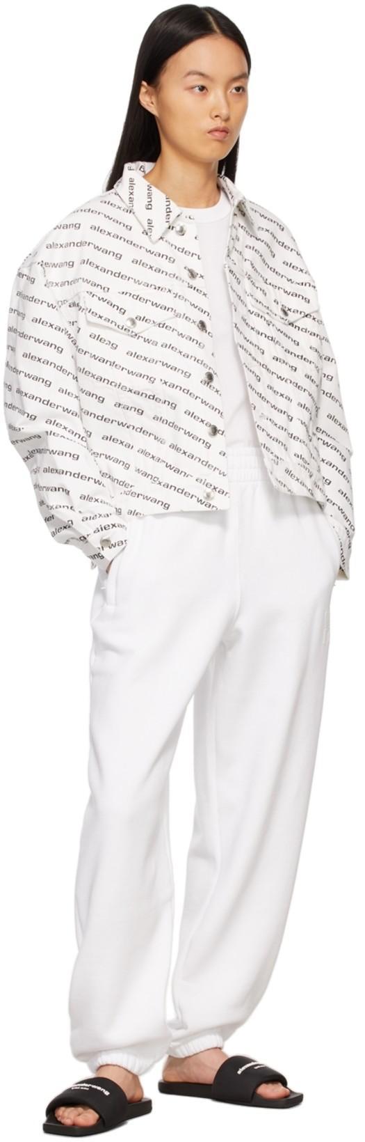 ALEXANDER WANG Padded Logo Pool Slide Sandals Shoes In Black