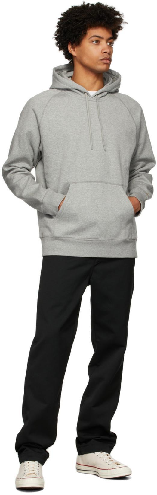 CARHARTT Hooded Chase Sweatshirt Heather Grey In Gray