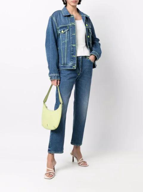 BOTTEGA VENETA Leather Cuff Bracelet In Purple