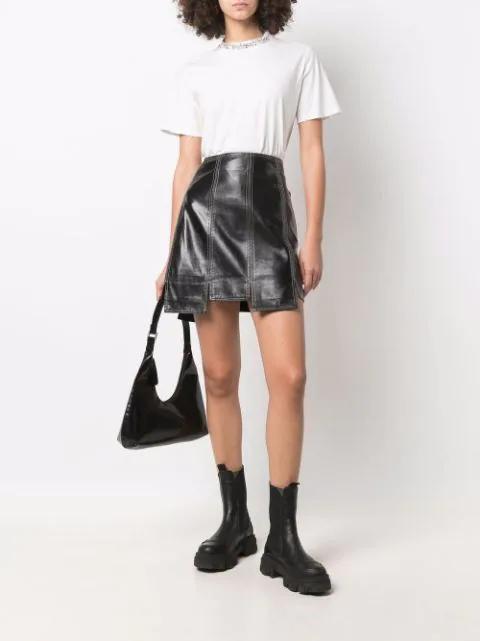 GOLDEN GOOSE Crystal Crew Neck T-shirt In White